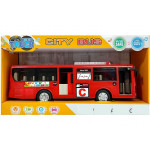 Autobus + zvuk, svetlá, pohon - červený